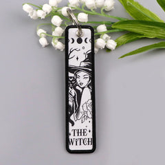 Gothic 'The Witch' Embroidered Keyring Keychain