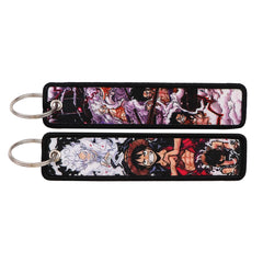 One Piece 'Luffy's Gear Transformation' Embroidered Keyring Keychain