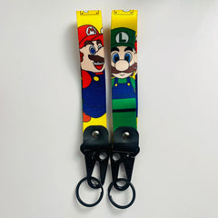Super Mario Bros 'Mario and Luigi' Wrist Lanyard Keyring Clip Keychain