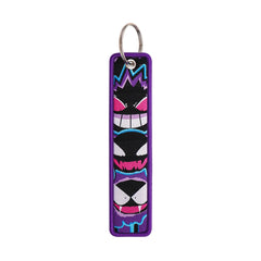 Pokemon Gengar Faces Embroidered Keyring Keychain