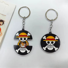One Piece Jolly Roger x Tony Tony Chopper Retractable Enamel Keyring Keychain
