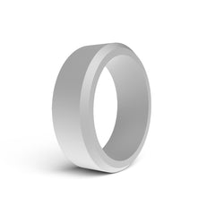 Men's Classic 8mm Dome Beveled Edge Silicone Ring