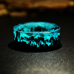Women's 10mm 'Melting Landscape' Acetate Acrylic Ring