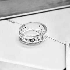 Women's 6.5mm 'Monochromatic Life' Acetate Acrylic Ring