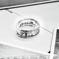 Women's 6.5mm 'Monochromatic Life' Acetate Acrylic Ring