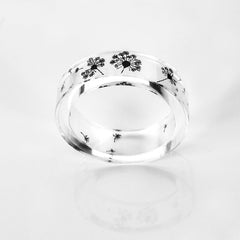 Women's 6.5mm 'Monochromatic Life' Acetate Acrylic Ring
