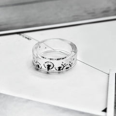 Women's 6.5mm 'Monochromatic Life' Acetate Acrylic Ring