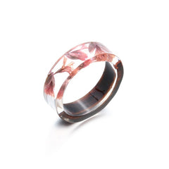 Women's 6mm 'Natural Suspension' Wood and Acetate Acrylic Ring