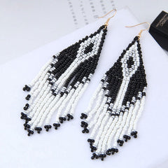 Women's Bohemian Beaded Dangle Drop Earrings