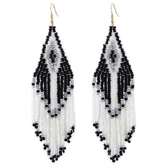 Women's Bohemian Beaded Dangle Drop Earrings