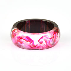 Women's 8mm 'Wood and Lava' Acetate Acrylic Ring