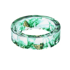 Women's 6.5mm Gold Foil 'Color Cloud' Acetate Acrylic Ring