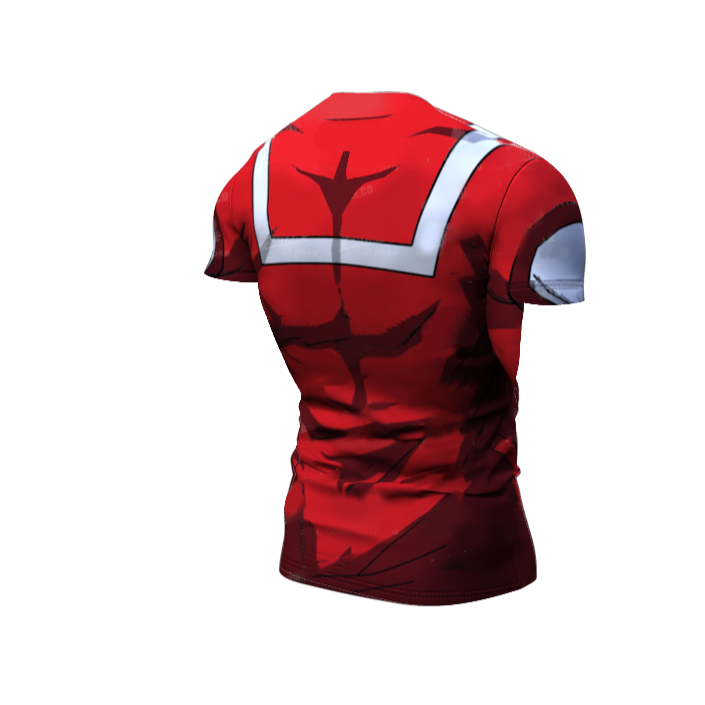 My Hero Academia Compression Rashguard UA Uniform Red Premium Short Sleeve