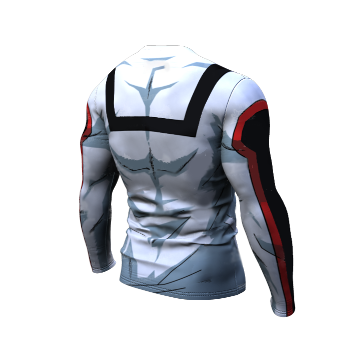 UA Uniform White Premium Long Sleeve Rashguard My Hero Academia Compression