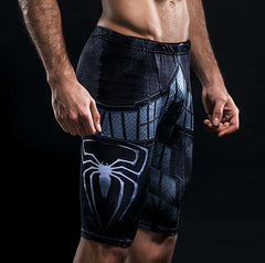 Spider Man Men's Compressive Grappling Spats Shorts
