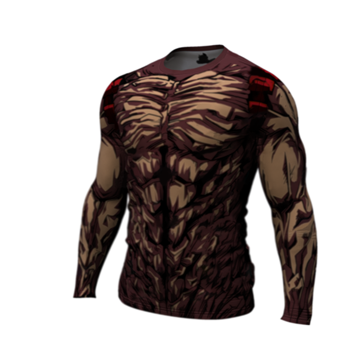 Red Riot My Hero Academia Compression Premium Long Sleeve Rashguard