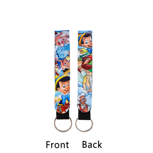 Pinocchio Wrist Lanyard Keyring Clip Keychain