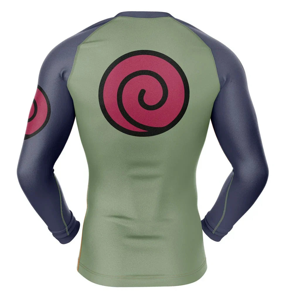 Naruto Konohagakure BJJ Rash Guard Long Sleeve Compression Rashguard