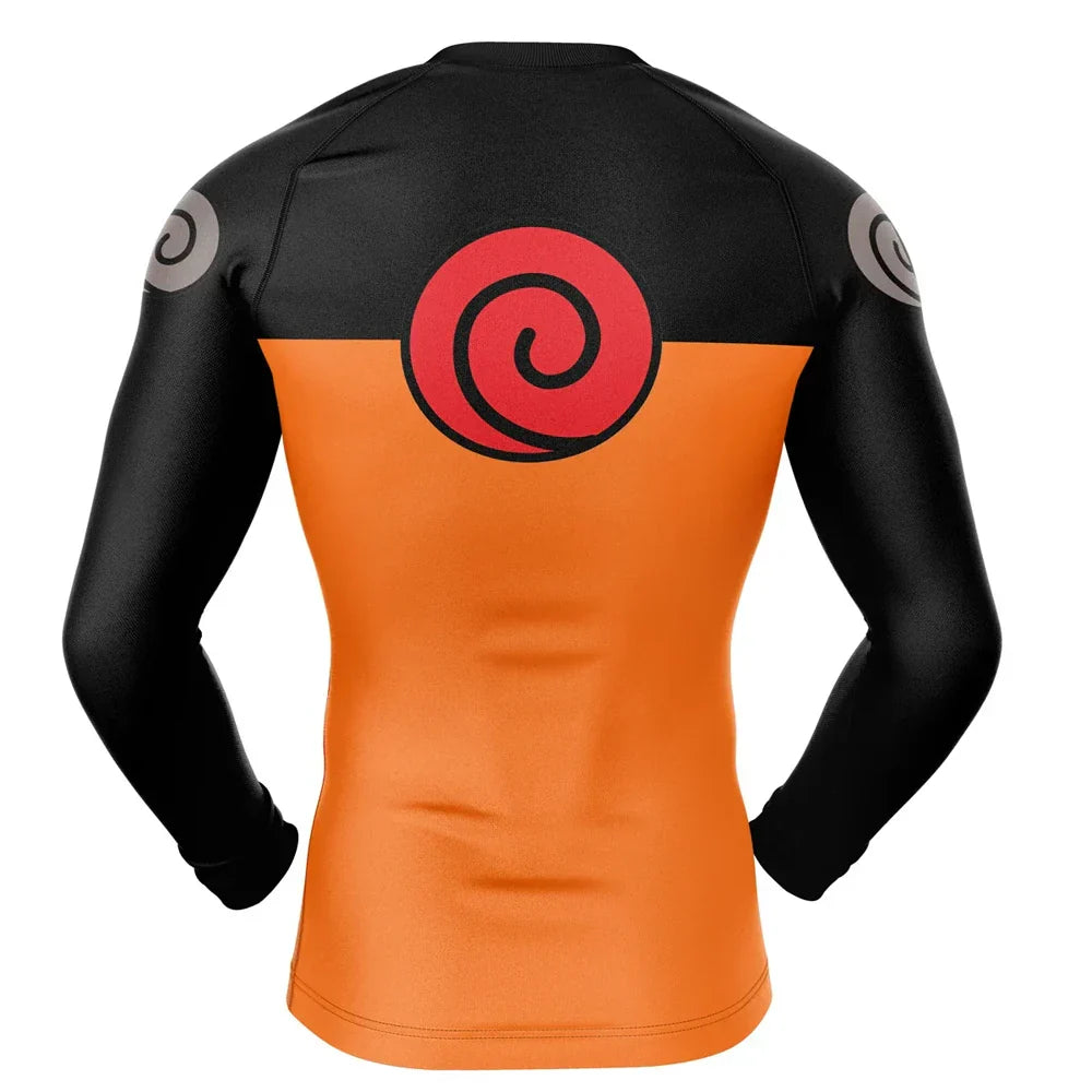 Naruto Shippuden BJJ Rash Guard Long Sleeve Rashguard Compression
