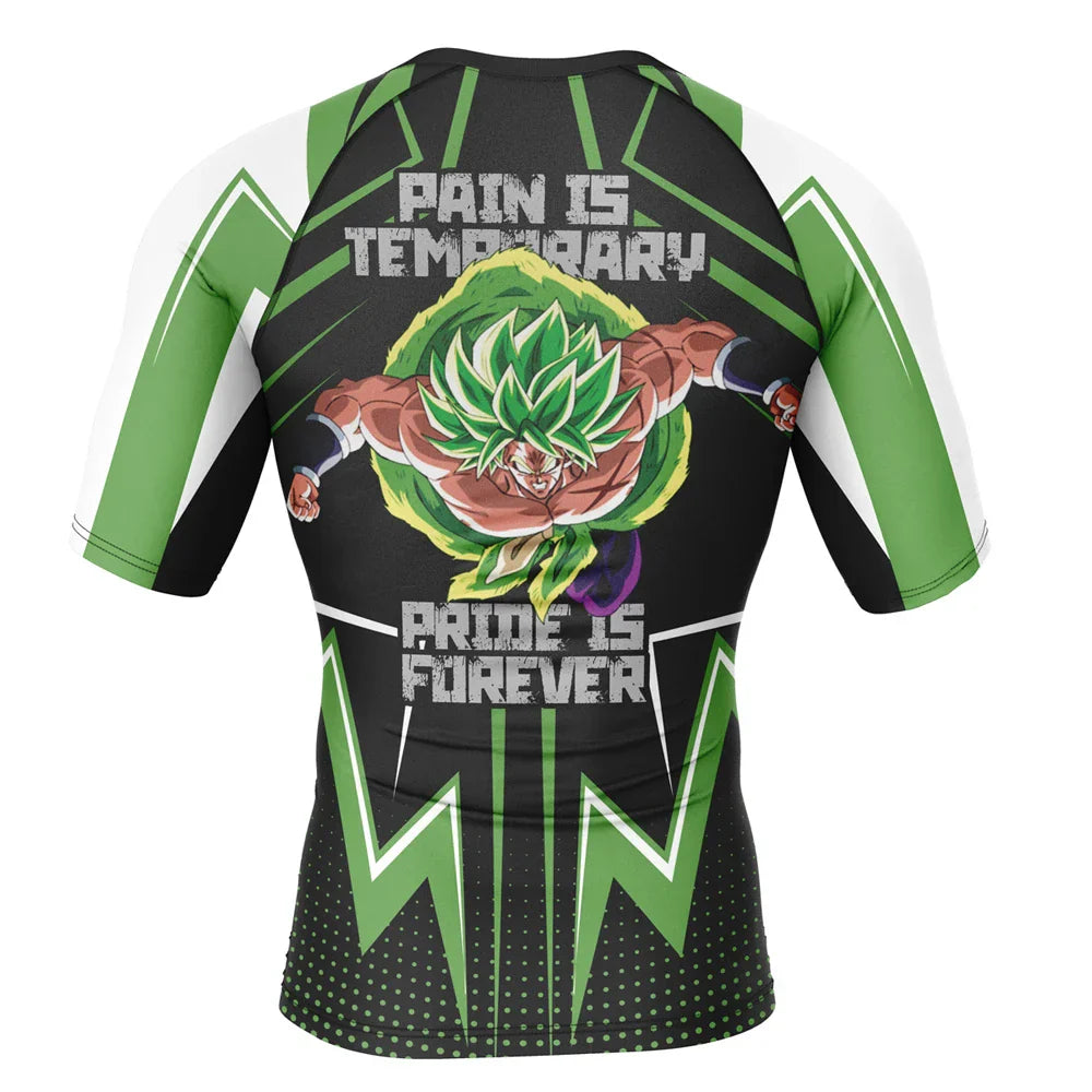 BJJ Rash Guard Dragon Ball Z 'Broly's Gym' Short Sleeve Compression Rashguard