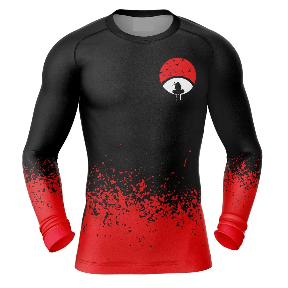 Kids Naruto 'Sharingan' Long Sleeve Compression Rashguard