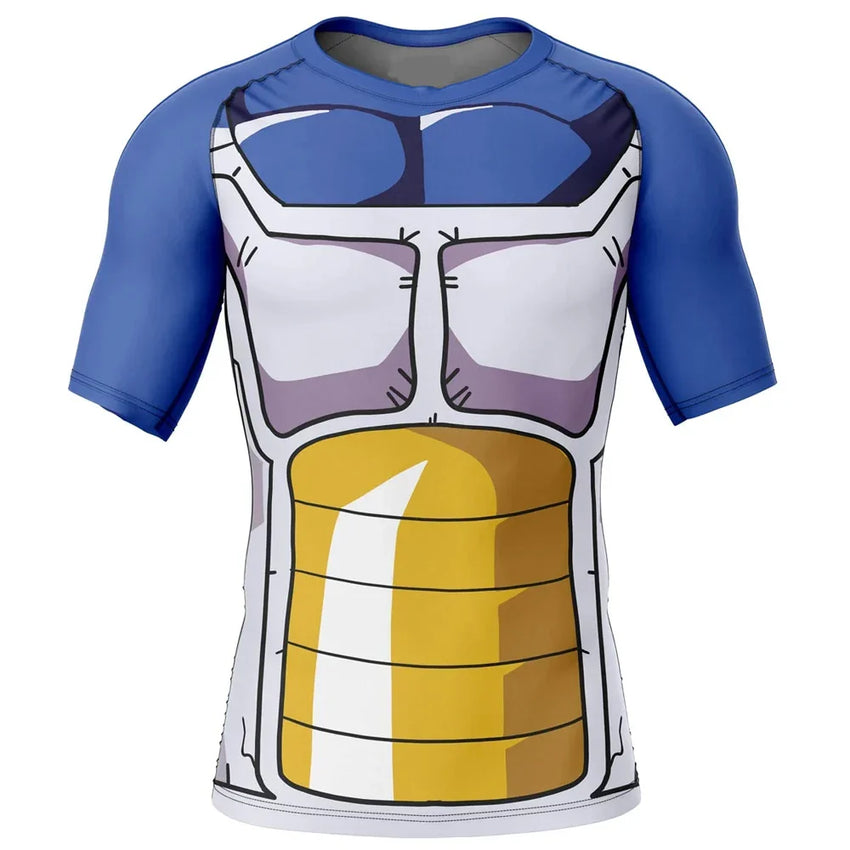 BJJ Rash Guard Dragon Ball Z 'Vegeta | Prince of all Saiyans' Short Sleeve Compression