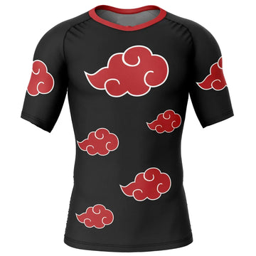 Kids Naruto 'Akatsuki Cloud' Short Sleeve Compression Rashguard