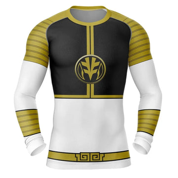 Kids Power Rangers 'White Ranger' Long Sleeve Compression Rashguard