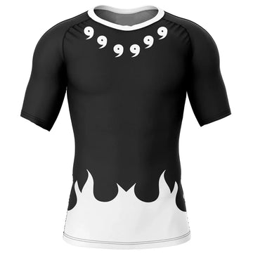 Kids Naruto '6 Paths | Monochrome' Short Sleeve Compression Rashguard