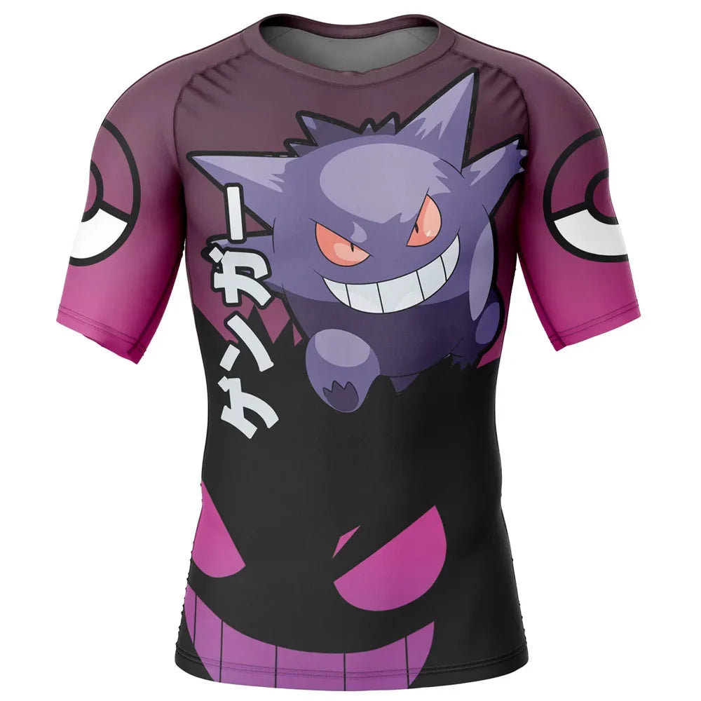 Kids Pokemon 'Gengar | Spooky' Short Sleeve Compression Rashguard