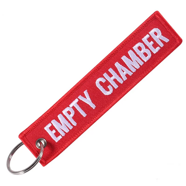 Aviation 'Empty Chamber' Embroidered Keyring Keychain
