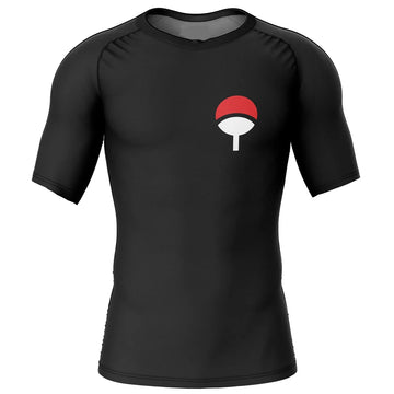 Kids Naruto 'Uchiha Clan | Black' Short Sleeve Compression Rashguard