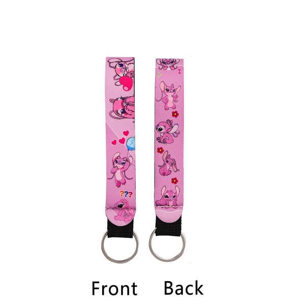 Lilo & Stitch ‘Angel' Wrist Lanyard Keyring Clip Keychain