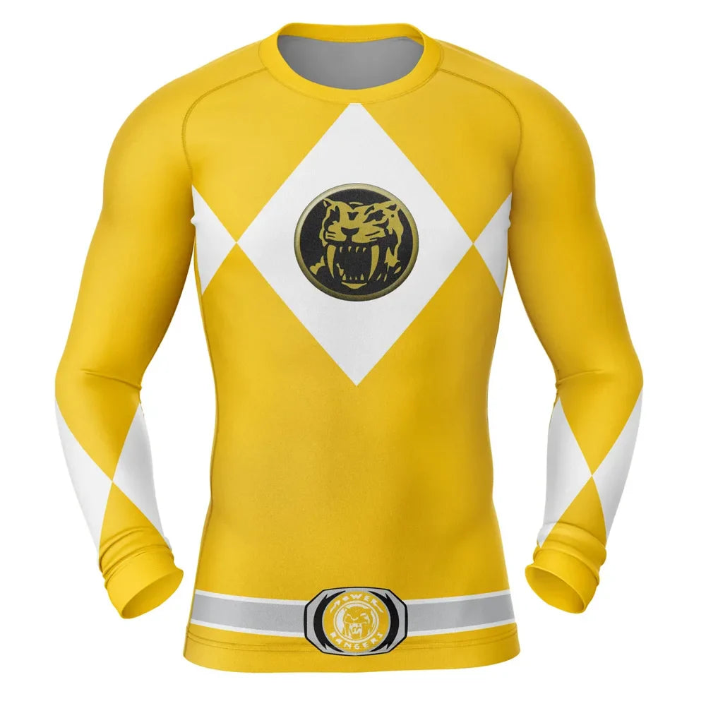 Kids Power Rangers 'Yellow Ranger' Long Sleeve Compression Rashguard