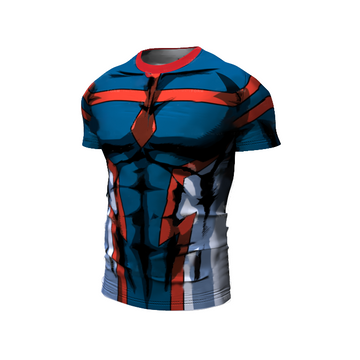My Hero Academia Compression Rashguard Premium Short Sleeve Young Might