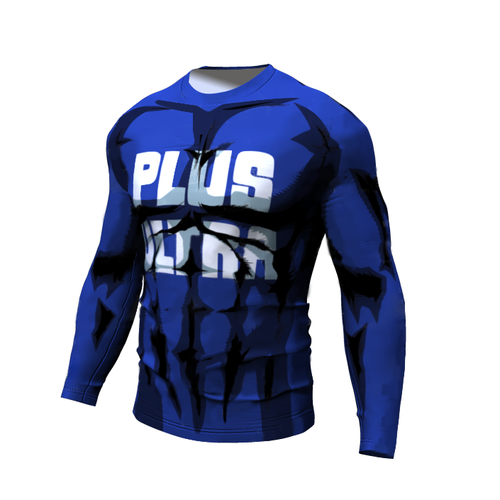 Plus Ultra Blue My Hero Academia Compression Premium Long Sleeve Rashguard