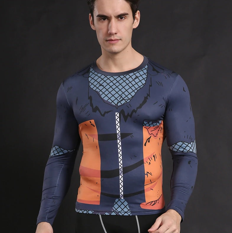 Teen Naruto 'Battle Damaged Armor' Long Sleeve Compression Rash Guard