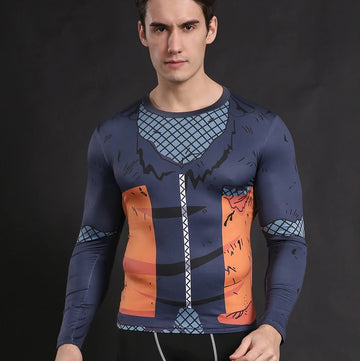 Teen Naruto 'Battle Damaged Armor' Long Sleeve Compression Rash Guard