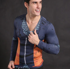 BJJ Rash Guard Teen Naruto 'Battle Damaged Armor' Long Sleeve Compression Rash Guard