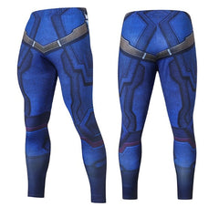 Men's Captain America Steve Rogers 'Blue' Compression Leggings Spats