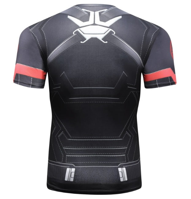 Captain America Steve Rogers 'Agent of Hydra' Elite Short Sleeve Compression Rash Guard