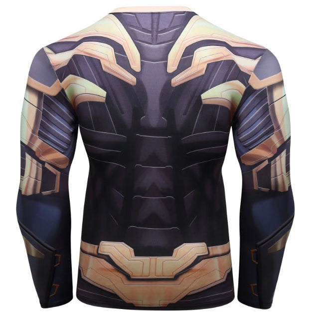 Thanos 'End Game Armor' Elite Compression Long Sleeve Rash Guard