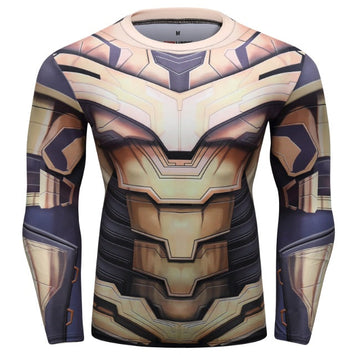 Thanos 'End Game Armor' Elite Compression Long Sleeve Rash Guard