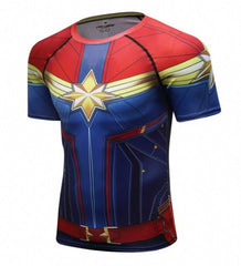 Men's Captain Marvel Carol Danvers Premium Compression Set