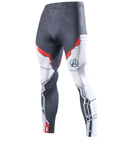 Men's Avengers End Game 'Quantum Realm Suit' Compression Leggings Spats