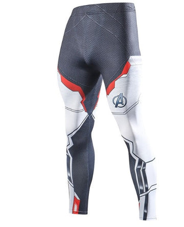 Men's Avengers End Game 'Quantum Realm Suit' Compression Leggings Spats
