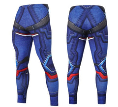 Men's Captain America Steve Rogers 'Red White and Blue' Compression Leggings Spats