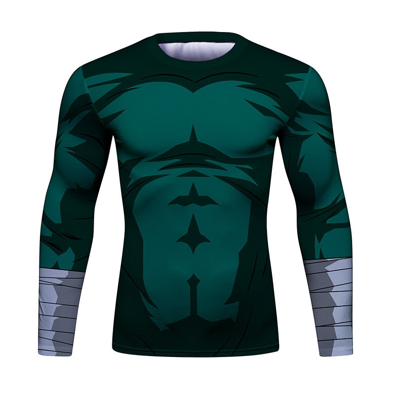 Naruto 'Rock Lee' Elite BJJ Rash Guard Long Sleeve Compression Rash Guard