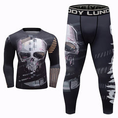 Skull Compression 'Castle' Long Sleeve 3 Piece Compression Set
