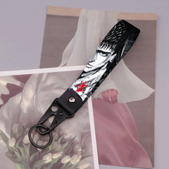 Berserk 'Guts Black Swordsman' Wrist Lanyard Keyring Clip Keychain